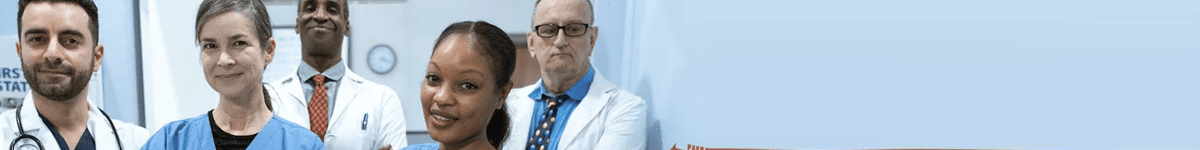group of doctors and physicians in hospital setting
