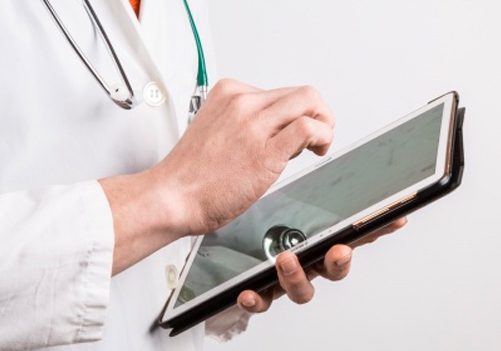 physician on mobile device data