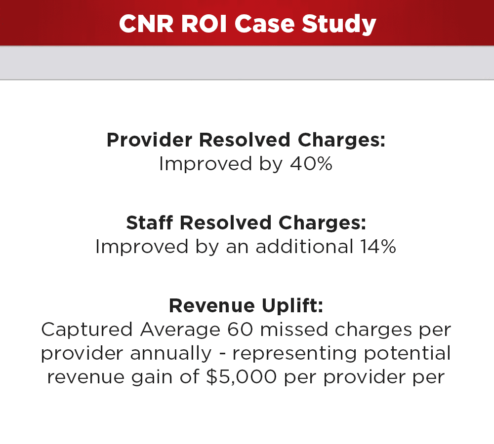 Ingenious Med CNR ROI case study bullets